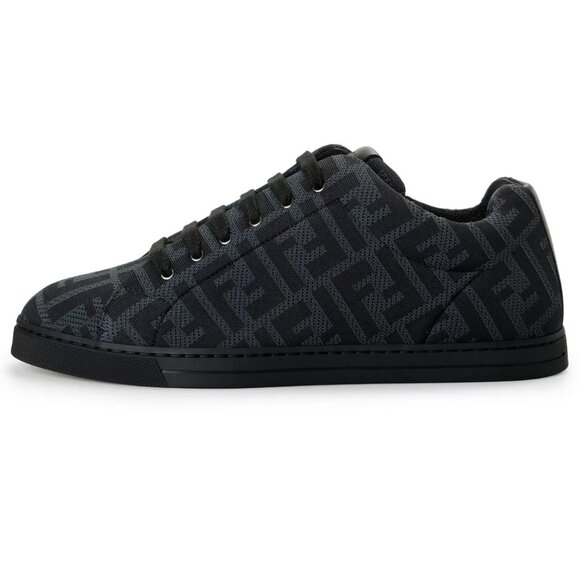 FENDI Mens FF Logo Tech Fabric Low Top Sneakers Trainers Shoes